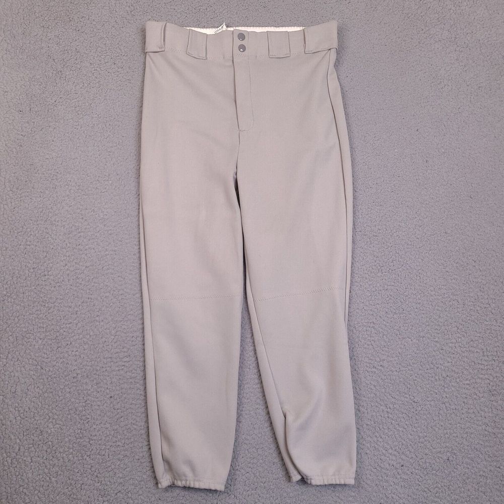 BIKE Men's Gray‎ Baseball Pants Medium 31x23 Elastic Ankles Sports